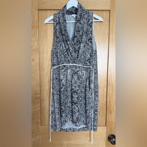 Wilfred Black and White Paisley Silk Dress - M